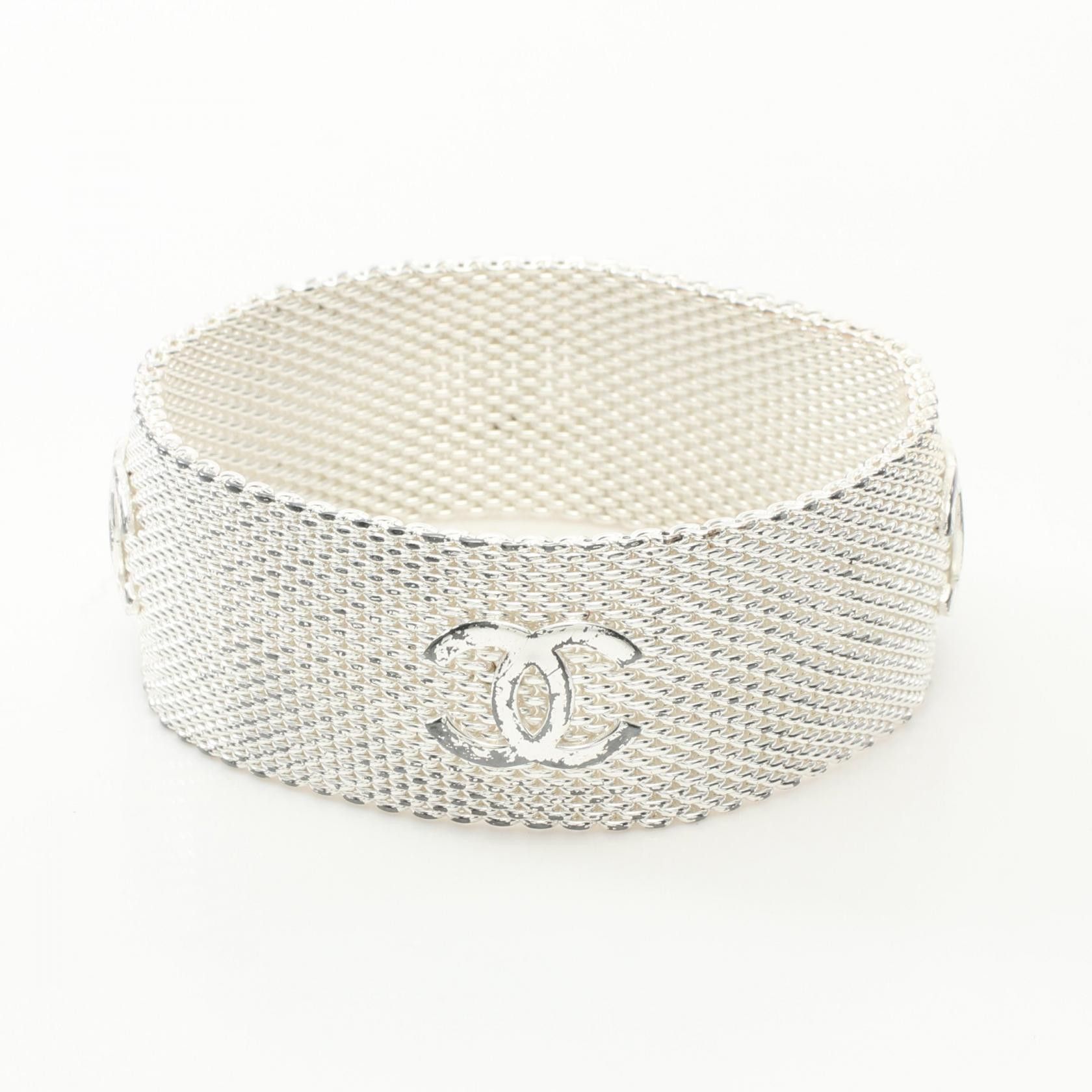 Chanel Chanel CC Mesh Bracelet Metal Bracelet 96A in Good Condition Size ONE SIZE - 2 Thumbnail