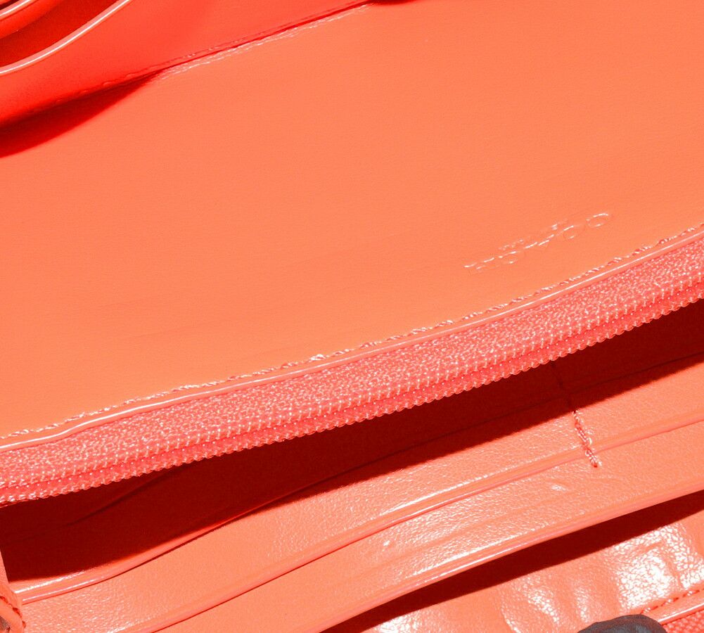 Coach Coach Coach Signature Accordion Zip Wallet Orange Canvas Long Wallet F54630 in Pristine Condition Size ONE SIZE - 5 Thumbnail