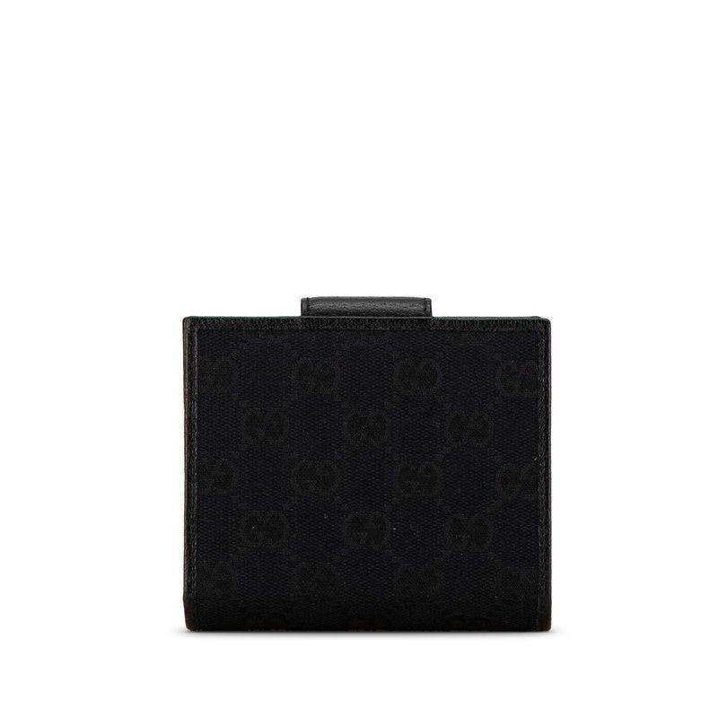 Gucci Gucci Gucci GG Canvas Abby Line Bifold Wallet Black Canvas Short Wallet 1414211 in Very Good Condition Size ONE SIZE - 3 Thumbnail