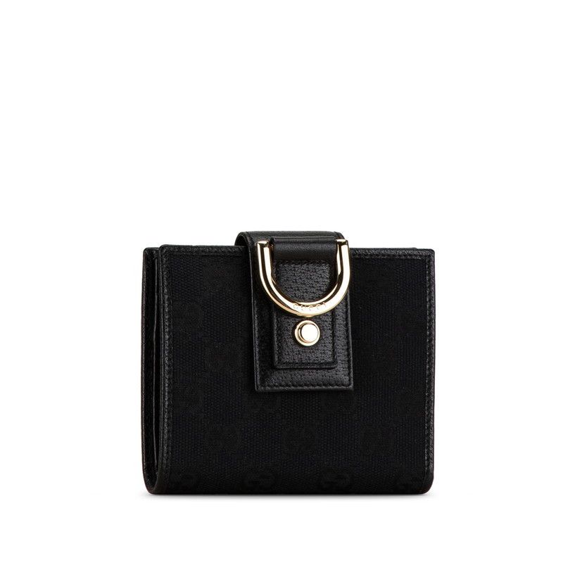 Gucci Gucci Gucci GG Canvas Abby Line Bifold Wallet Black Canvas Short Wallet 1414211 in Very Good Condition Size ONE SIZE - 2 Thumbnail