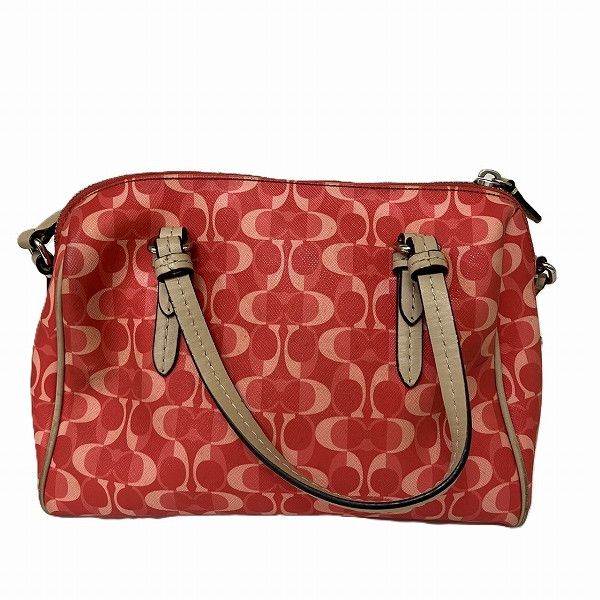 Coach Coach Coach Signature Mini Boston 2WAY Bag F50093 Plastic Handbag F50093 in Good Condition Size ONE SIZE - 2 Thumbnail