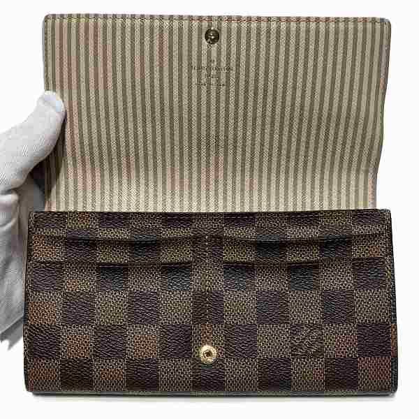 Louis Vuitton Louis Vuitton Louis Vuitton Damier Portefeuille Sarah Wallet N63179 Canvas Long Wallet N63179 in Great Condition Size ONE SIZE - 2 Thumbnail