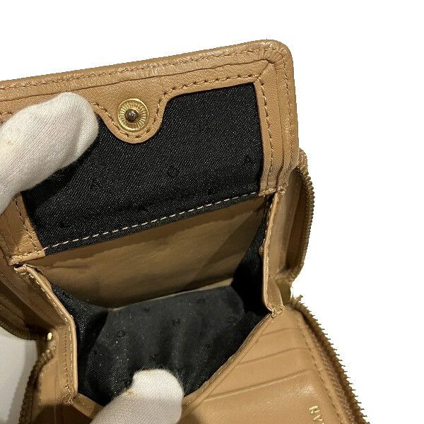 Other Other Cole Haan Beige Bifold Wallet PVC Leather Canvas Short Wallet in Good Condition Size ONE SIZE - 5 Thumbnail