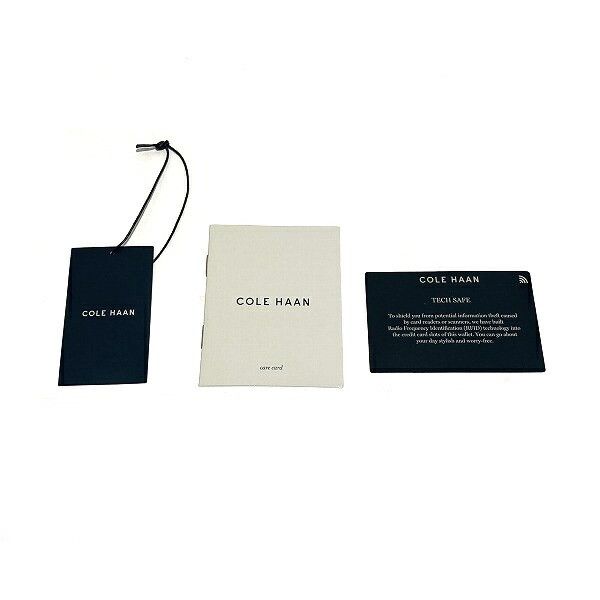 Other Other Cole Haan Beige Bifold Wallet PVC Leather Canvas Short Wallet in Good Condition Size ONE SIZE - 6 Thumbnail