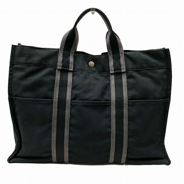 Hermes Hermes Hermes Canvas Fourre-Tout MM Tote Bag Canvas Tote Bag in Good Condition Size ONE SIZE - 2 Thumbnail