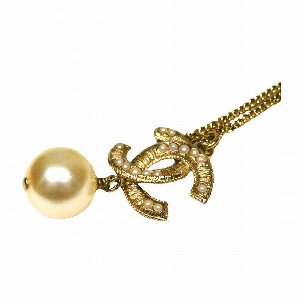 Chanel Chanel Chanel Coco Mark Drop Pearl Necklace Metal Necklace A86181 Y09555 Z2048 in Good Condition Size ONE SIZE - 7 Thumbnail
