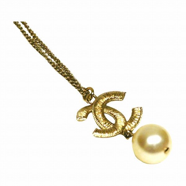Chanel Chanel Chanel Coco Mark Drop Pearl Necklace Metal Necklace A86181 Y09555 Z2048 in Good Condition Size ONE SIZE - 4 Thumbnail