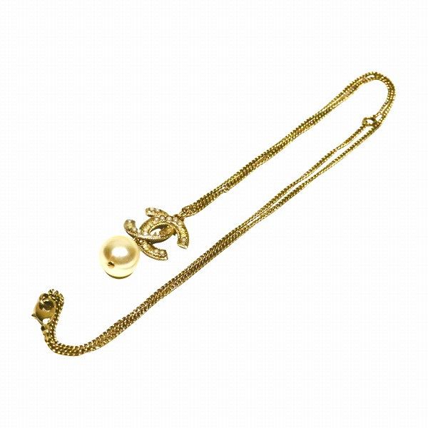 Chanel Chanel Chanel Coco Mark Drop Pearl Necklace Metal Necklace A86181 Y09555 Z2048 in Good Condition Size ONE SIZE - 3 Thumbnail