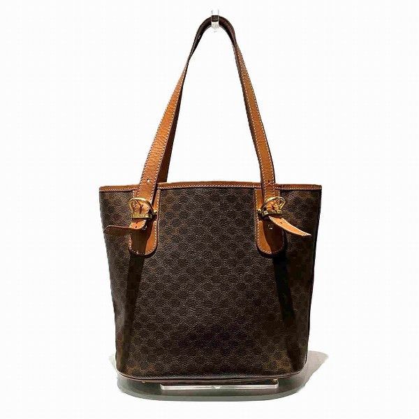 Celine Celine Celine Macadam Bag PVC Leather Shoulder Handbag Canvas Shoulder Bag in Fair Condition Size ONE SIZE - 2 Thumbnail