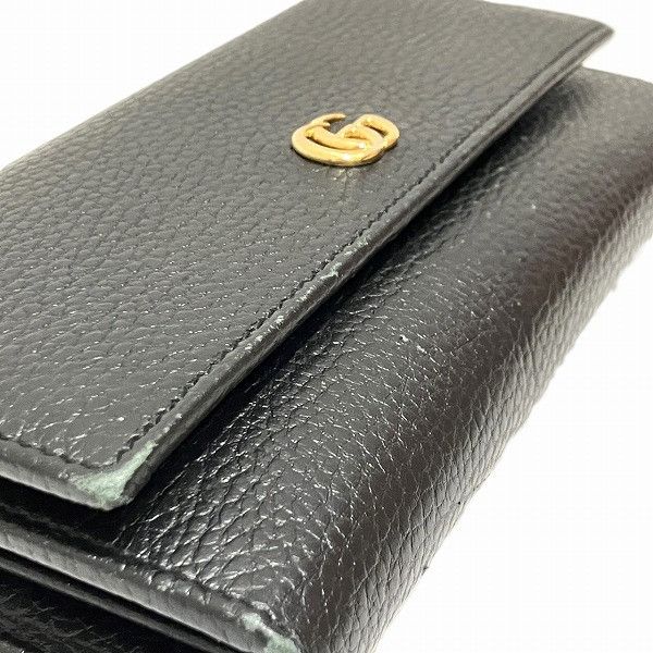 Gucci Gucci Gucci Leather Petit Marmont Bifold Wallet Leather Long Wallet 456116 in Good Condition Size ONE SIZE - 8 Thumbnail