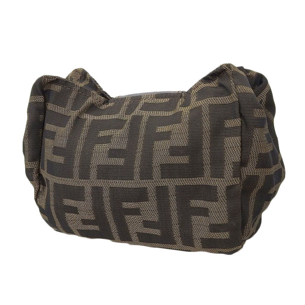 Fendi Fendi Fendi Canvas Pouch Brown Canvas Vanity Bag in Very Good Condition Size ONE SIZE - 2 Thumbnail