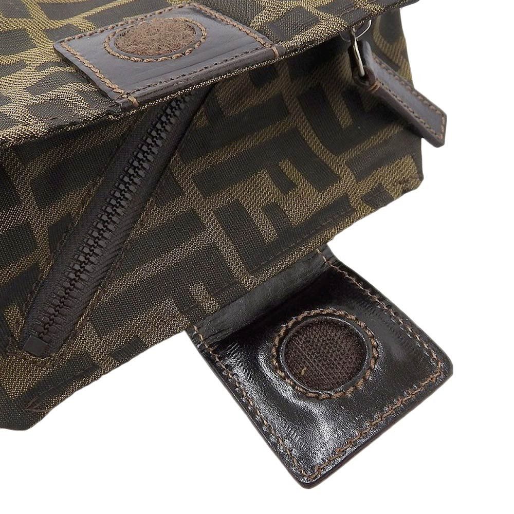 Fendi Fendi Fendi Canvas Pouch Brown Canvas Vanity Bag in Very Good Condition Size ONE SIZE - 5 Thumbnail