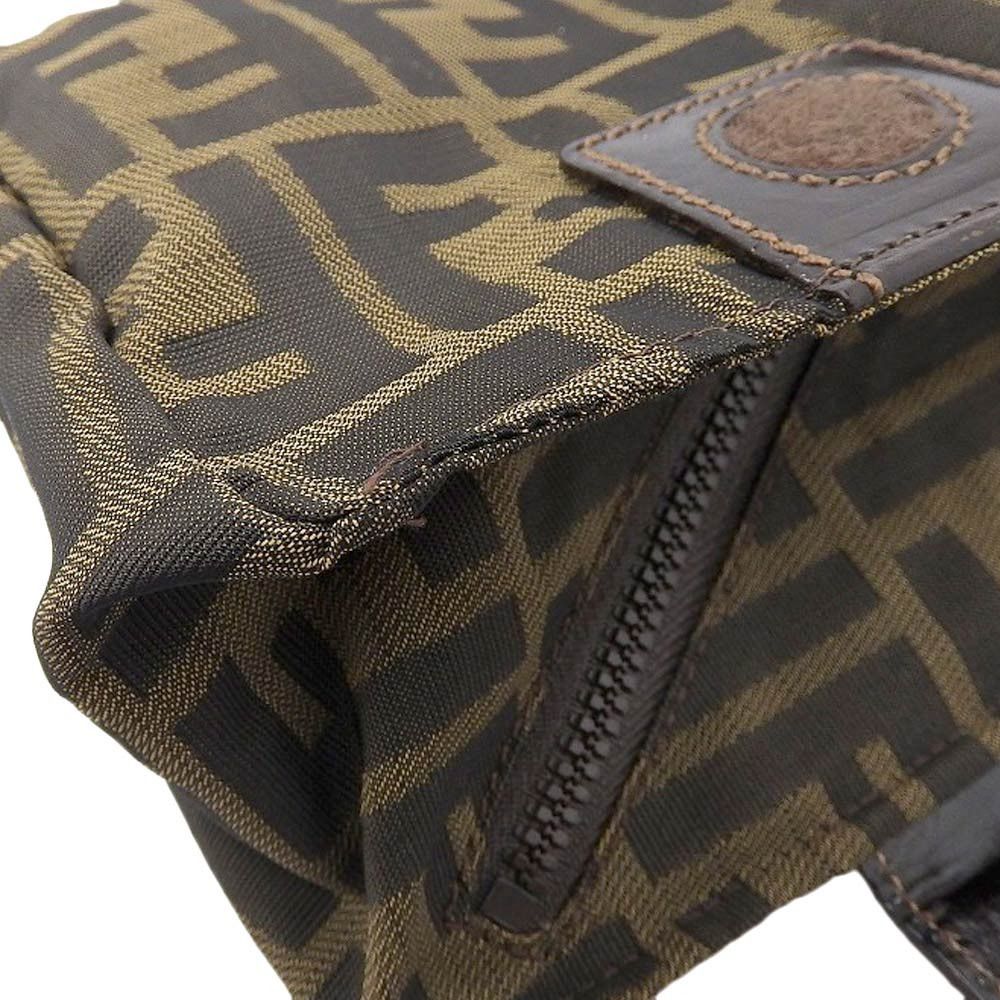 Fendi Fendi Fendi Canvas Pouch Brown Canvas Vanity Bag in Very Good Condition Size ONE SIZE - 4 Thumbnail