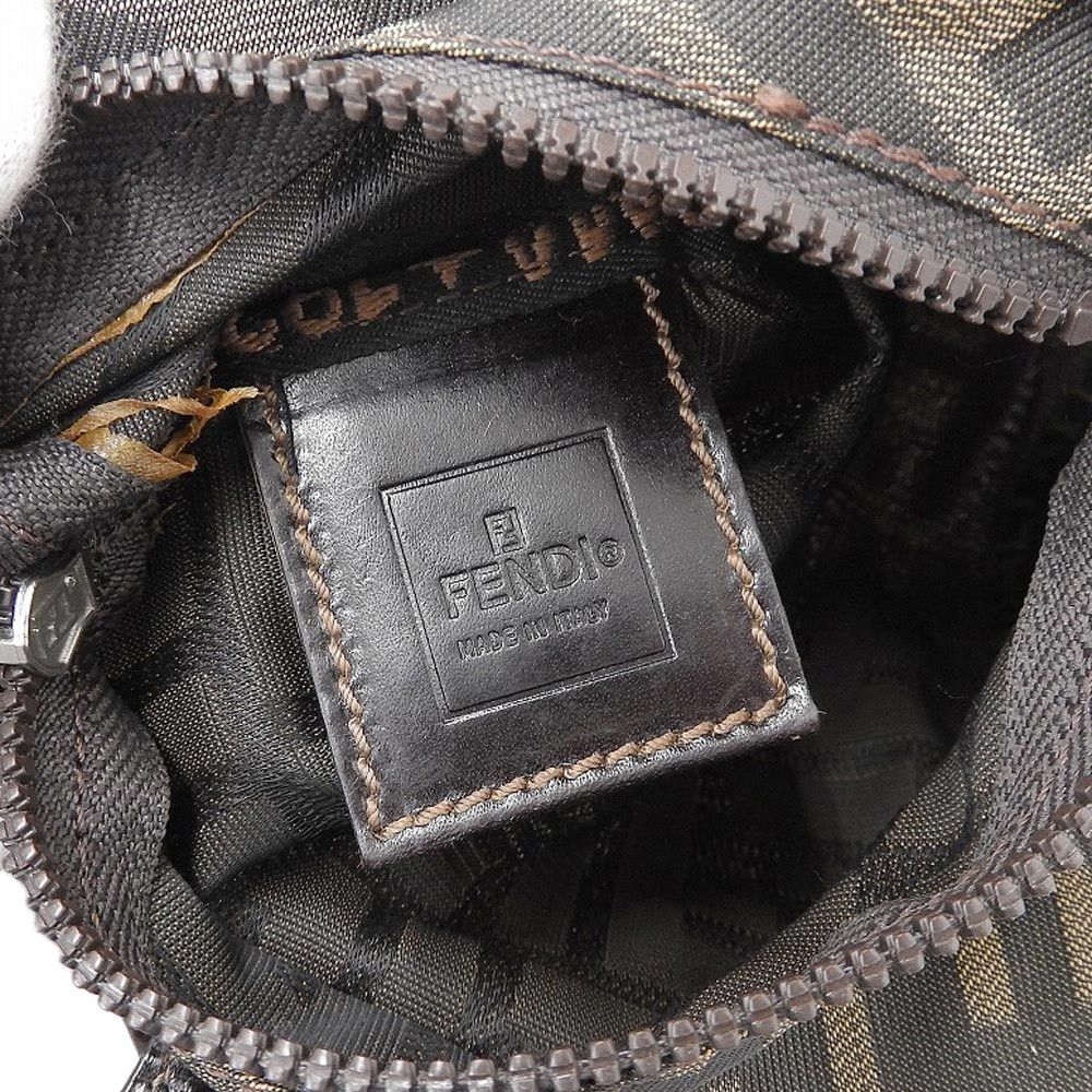 Fendi Fendi Fendi Canvas Pouch Brown Canvas Vanity Bag in Very Good Condition Size ONE SIZE - 6 Thumbnail