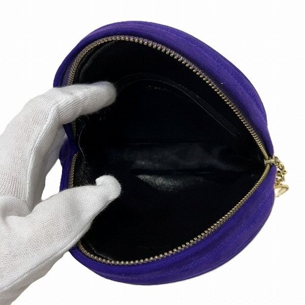 Chanel Chanel Chanel Matelasse Mini Chain Handbag Purple Leather Handbag 1106125 in Great Condition Size ONE SIZE - 6 Thumbnail