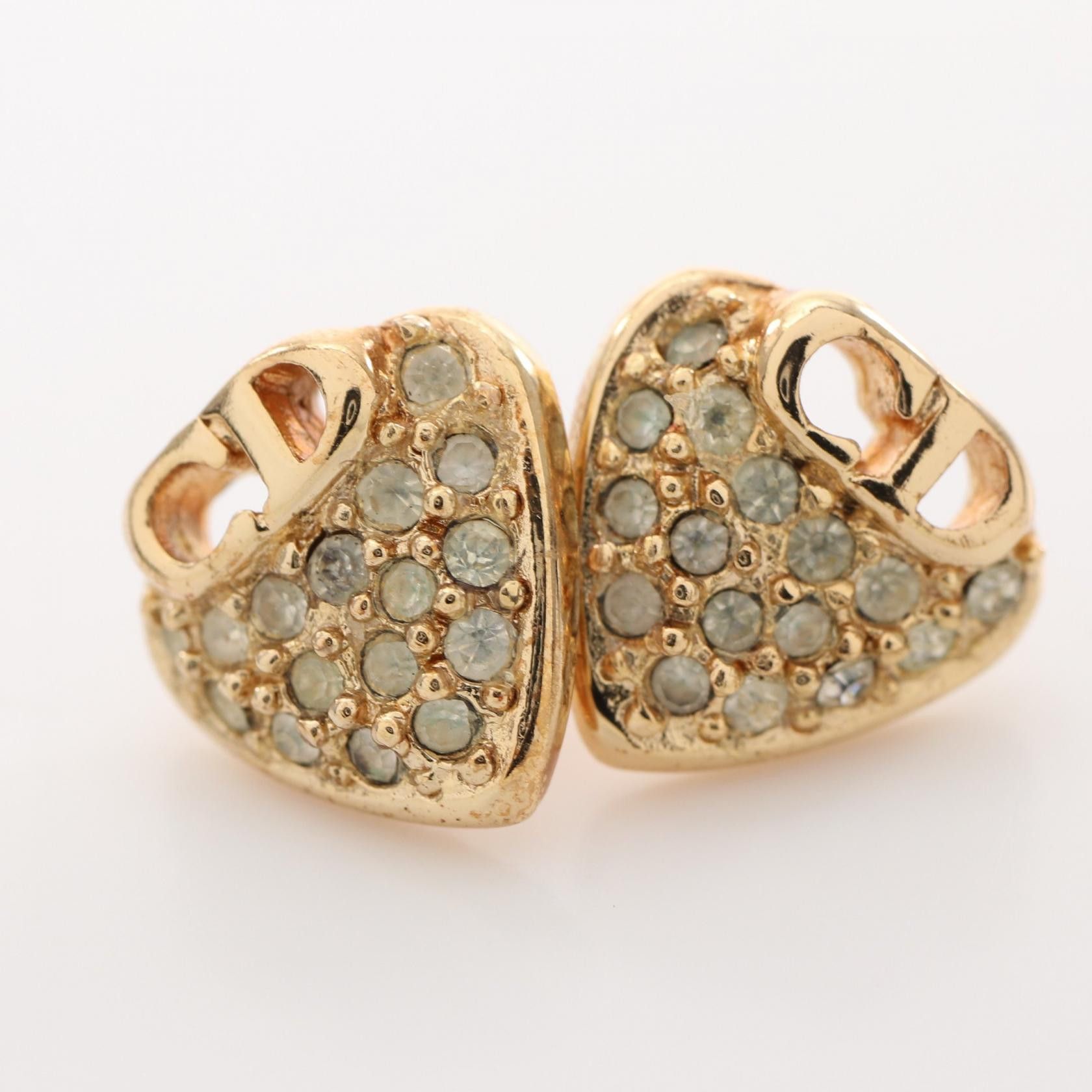 Dior Dior CD Rhinestone Stud Earrings Metal Earrings in Great Condition Size ONE SIZE - 6 Thumbnail