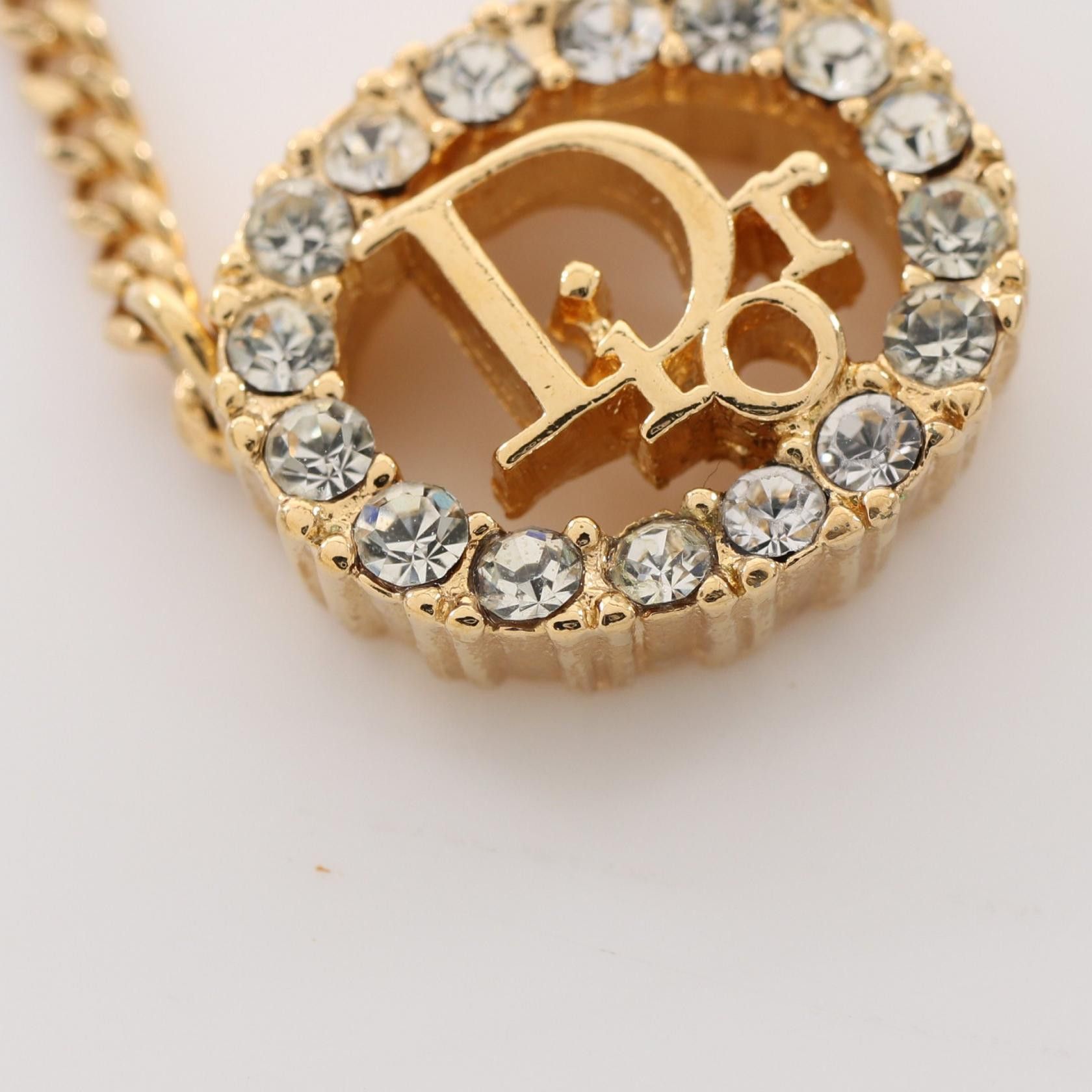 Dior Dior Logo Rhinestone Chain Necklace Metal Necklace in Great Condition Size ONE SIZE - 6 Thumbnail