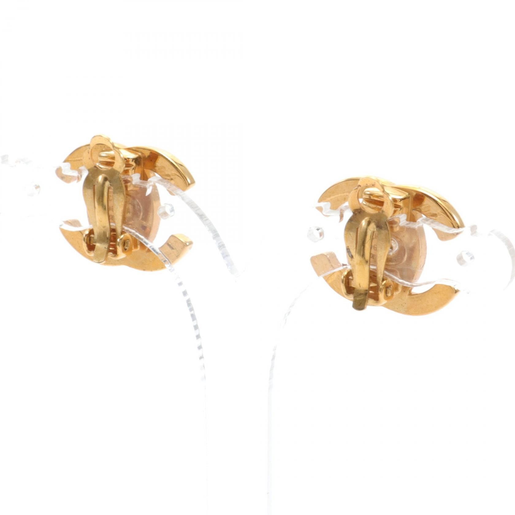 Chanel Chanel CC Rhinestone Clip On Earrings Metal Earrings 96A in Very Good Condition Size ONE SIZE - 2 Thumbnail