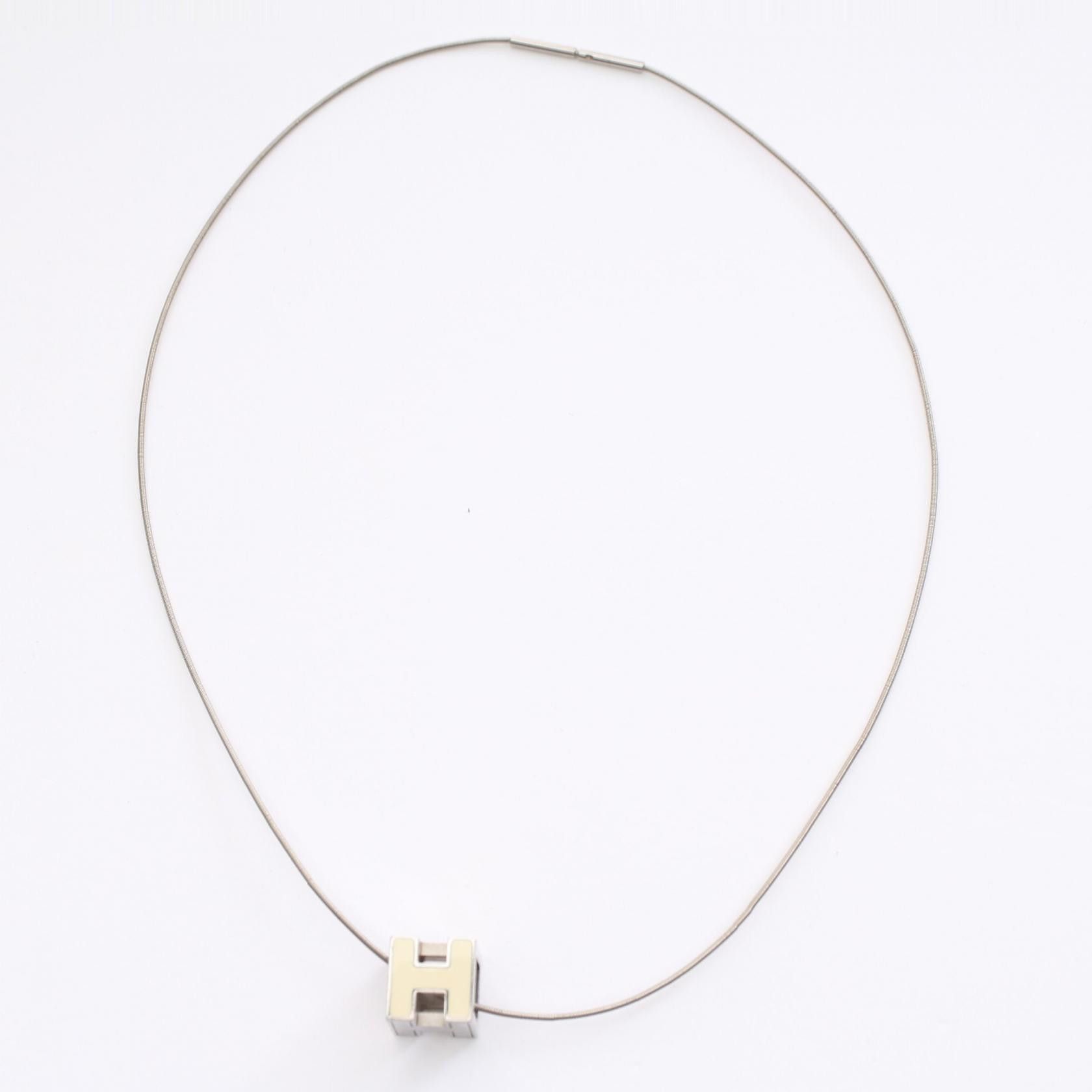 Hermes Hermes Cage De Ash H Cube Necklace Metal Necklace in Very Good Condition Size ONE SIZE - 7 Thumbnail