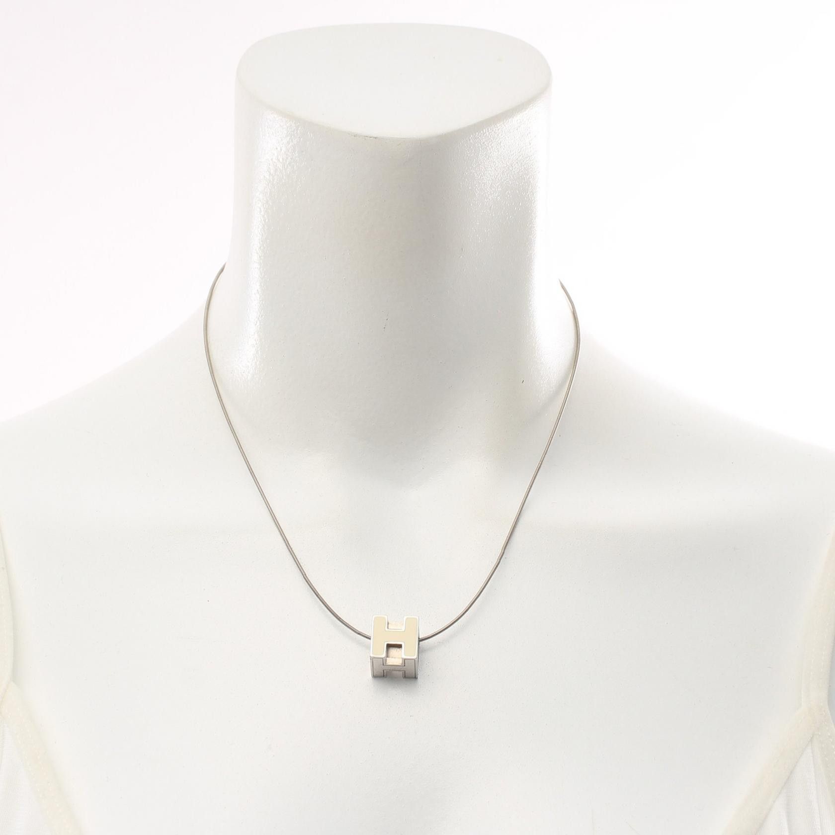 Hermes Hermes Cage De Ash H Cube Necklace Metal Necklace in Very Good Condition Size ONE SIZE - 4 Thumbnail