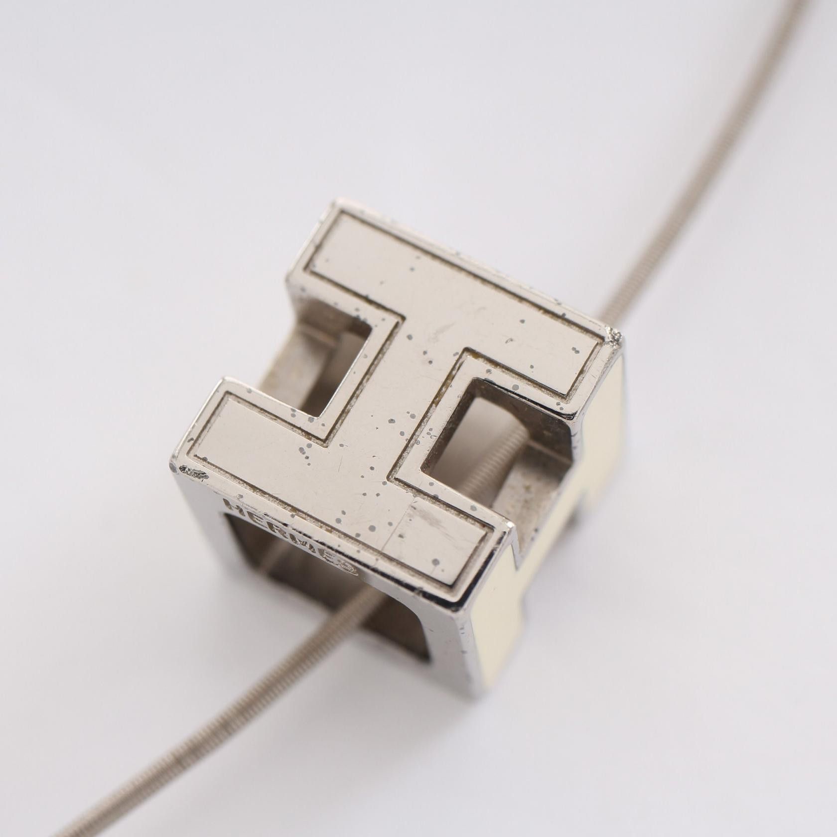 Hermes Hermes Cage De Ash H Cube Necklace Metal Necklace in Very Good Condition Size ONE SIZE - 5 Thumbnail