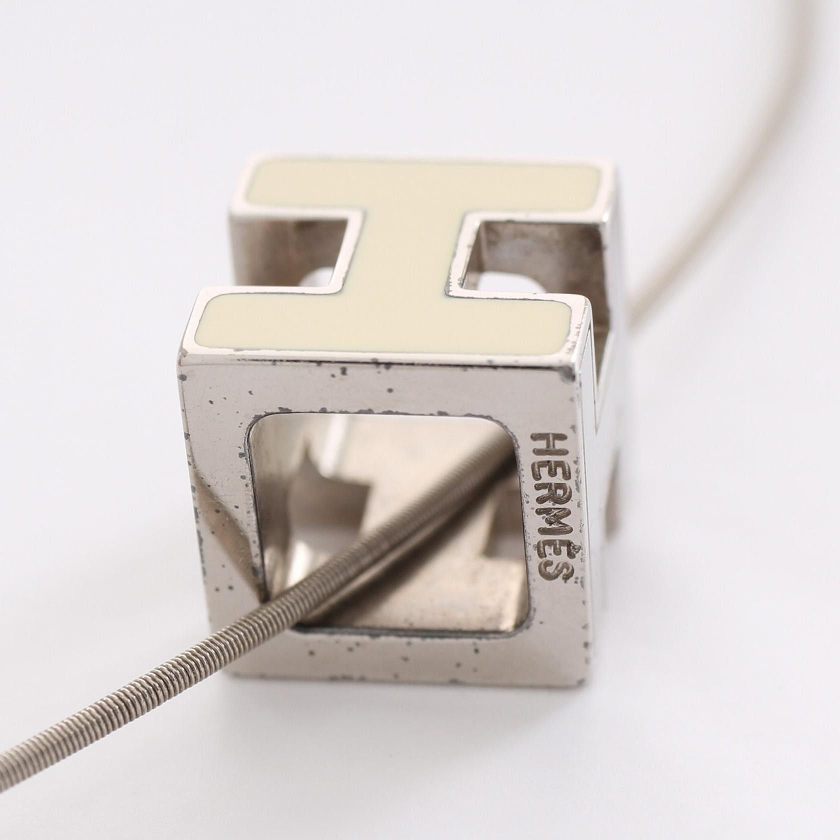 Hermes Hermes Cage De Ash H Cube Necklace Metal Necklace in Very Good Condition Size ONE SIZE - 3 Thumbnail