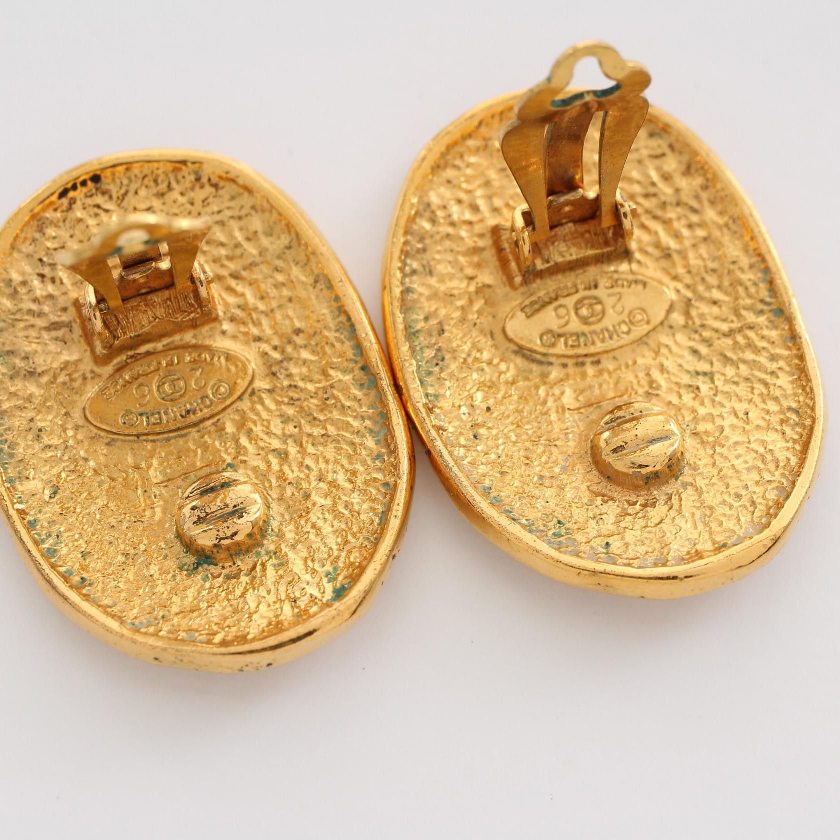 Chanel Chanel CC Crown Clip On Earrings Metal Earrings in Very Good Condition Size ONE SIZE - 5 Thumbnail