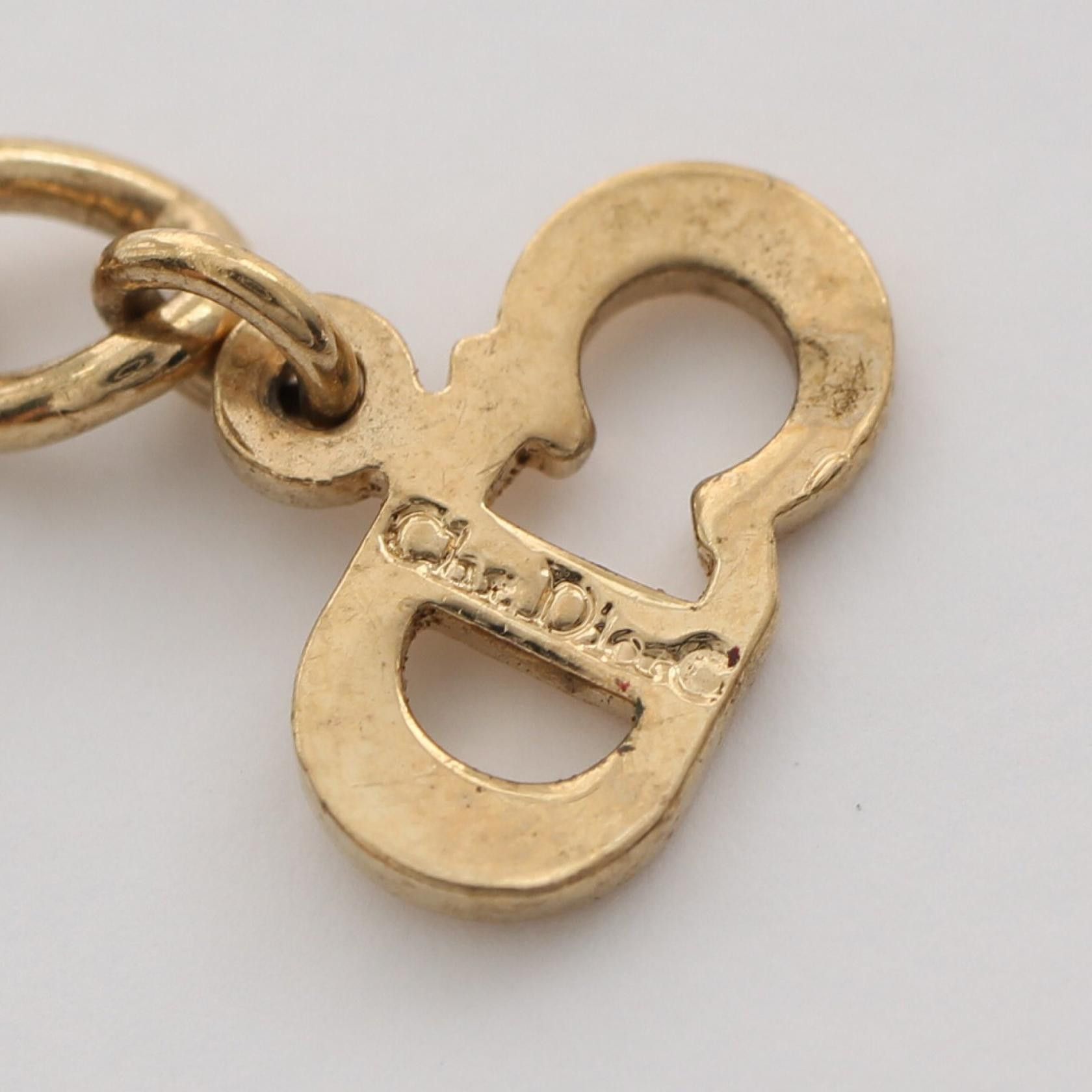 Dior Dior CD Logo Rhinestone Necklace Metal Necklace in Great Condition Size ONE SIZE - 4 Thumbnail