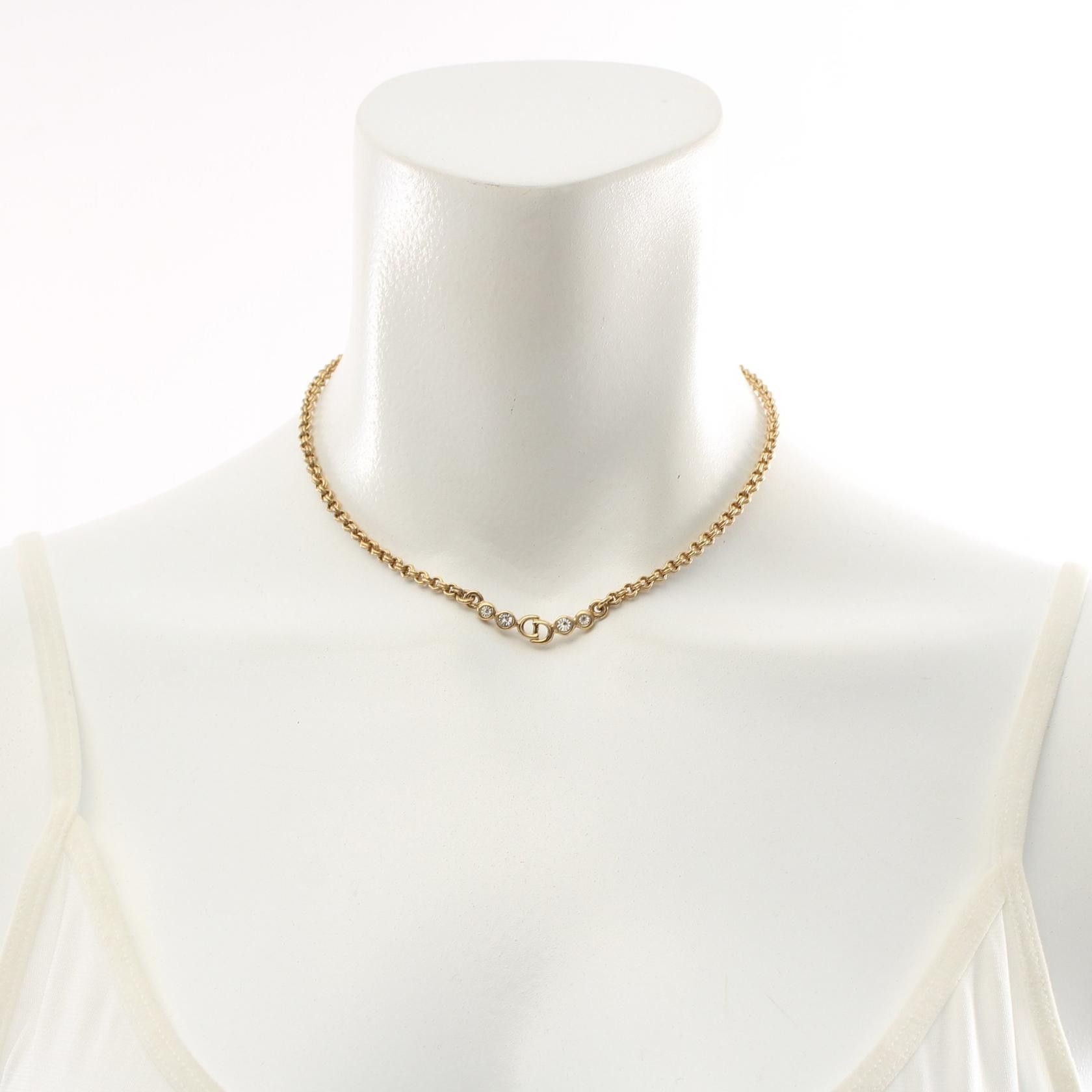 Dior Dior CD Logo Rhinestone Necklace Metal Necklace in Great Condition Size ONE SIZE - 5 Thumbnail
