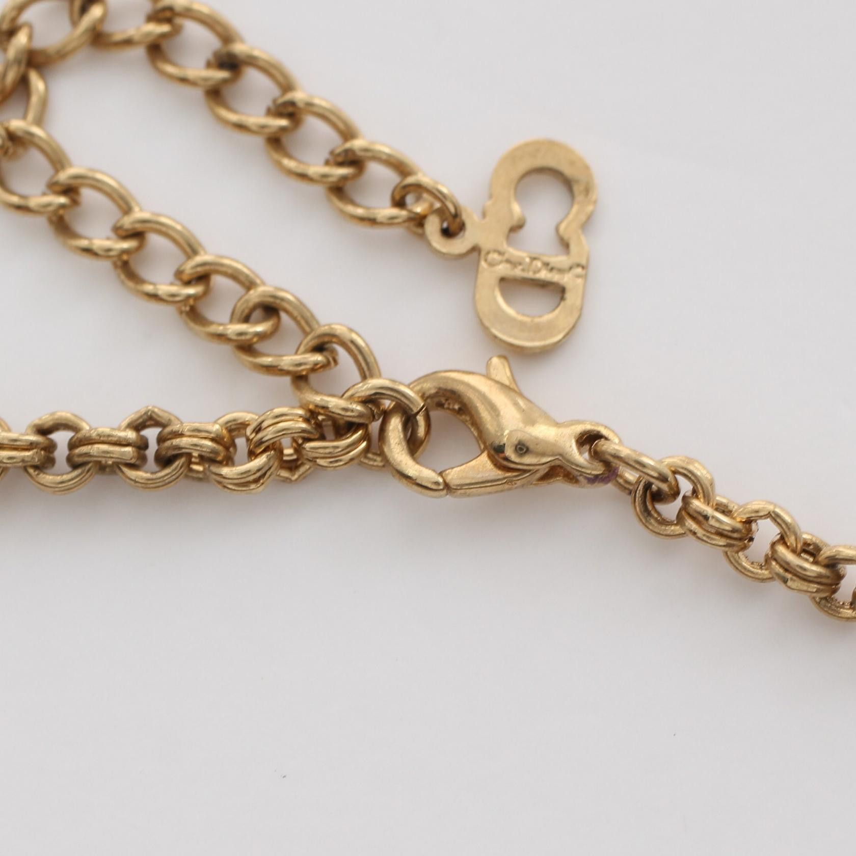 Dior Dior CD Logo Rhinestone Necklace Metal Necklace in Great Condition Size ONE SIZE - 3 Thumbnail