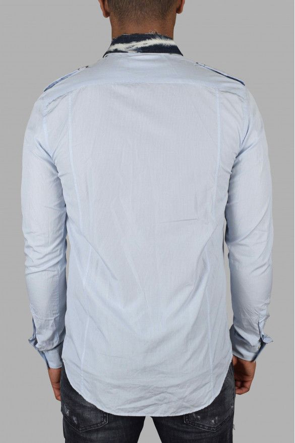 Balmain Shirt with denim collar Size US S / EU 44-46 / 1 - 3 Thumbnail