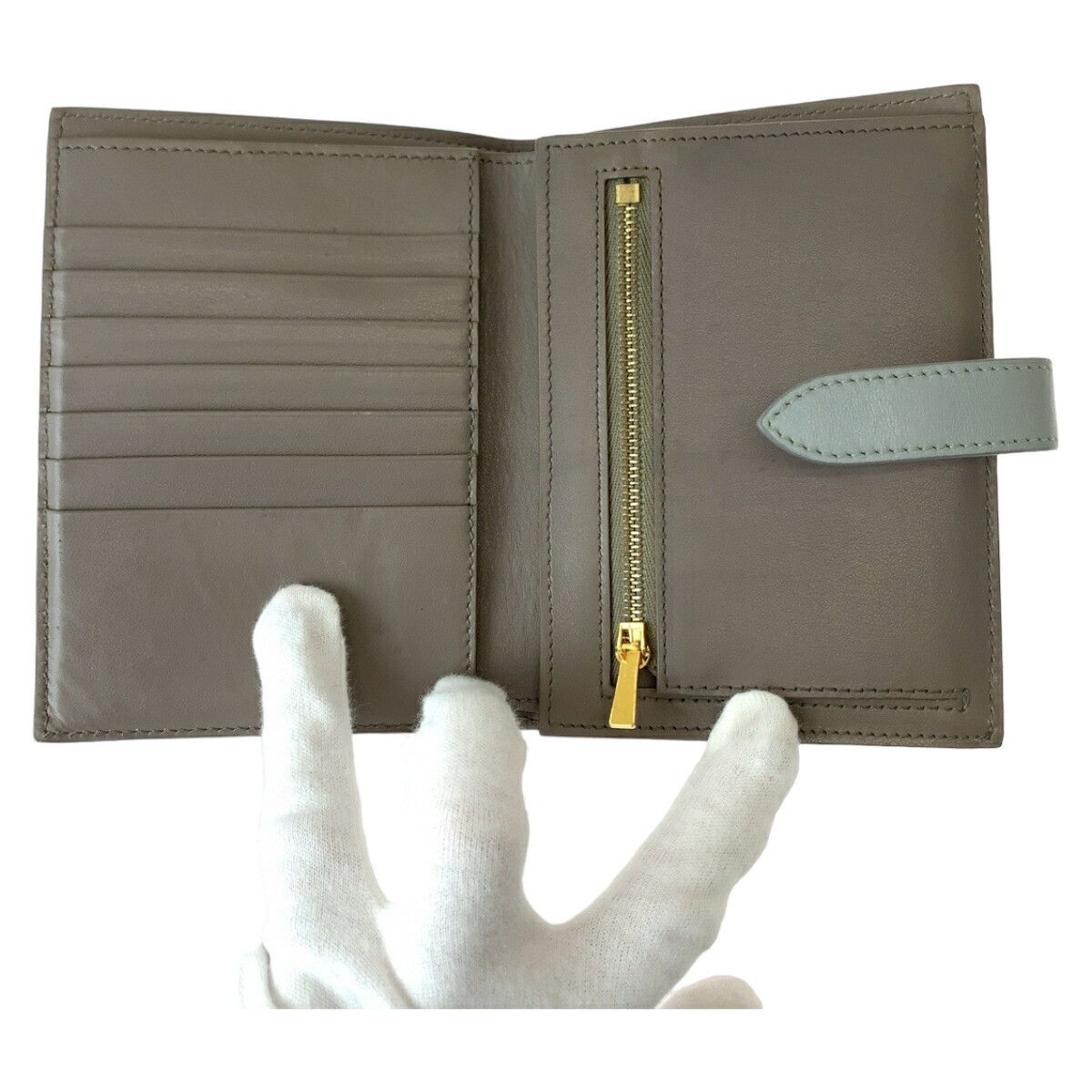 Celine Celine Celine Medium Strap Compact Wallet PVC Canvas Short Wallet 10B643BBRU in Very Good Condition Size ONE SIZE - 10 Thumbnail