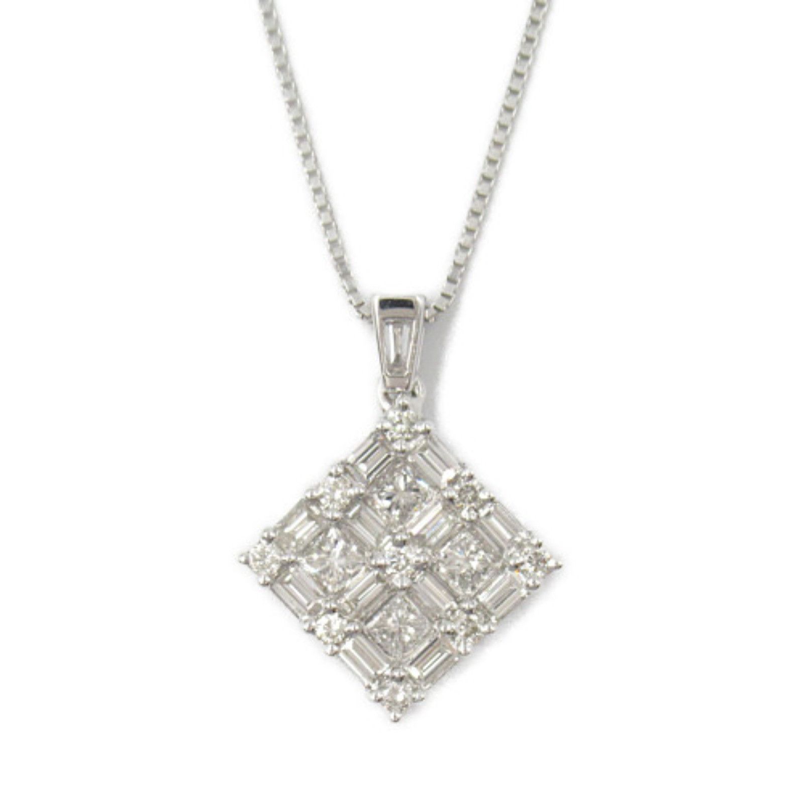 Other Other 18K Diamond Necklace Metal Necklace in Great Condition Size ONE SIZE - 2 Thumbnail