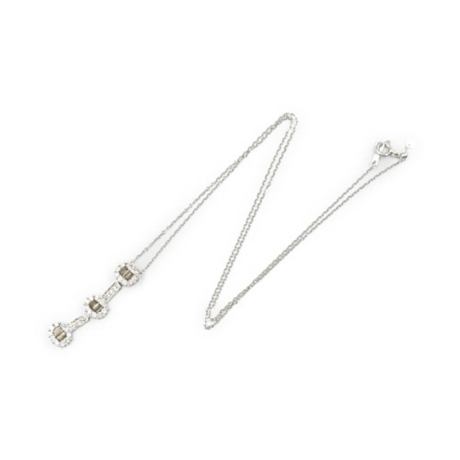 Other Other 18K Diamond Drop Necklace Metal Necklace in Great Condition Size ONE SIZE - 3 Thumbnail
