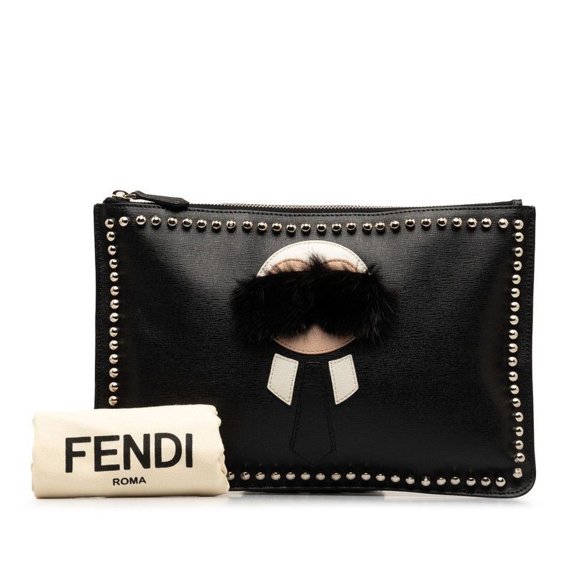 Fendi Fendi Fendi Karl Lagerfeld Leather Clutch Bag Leather Clutch Bag 7N0078 in Great Condition Size ONE SIZE - 9 Thumbnail