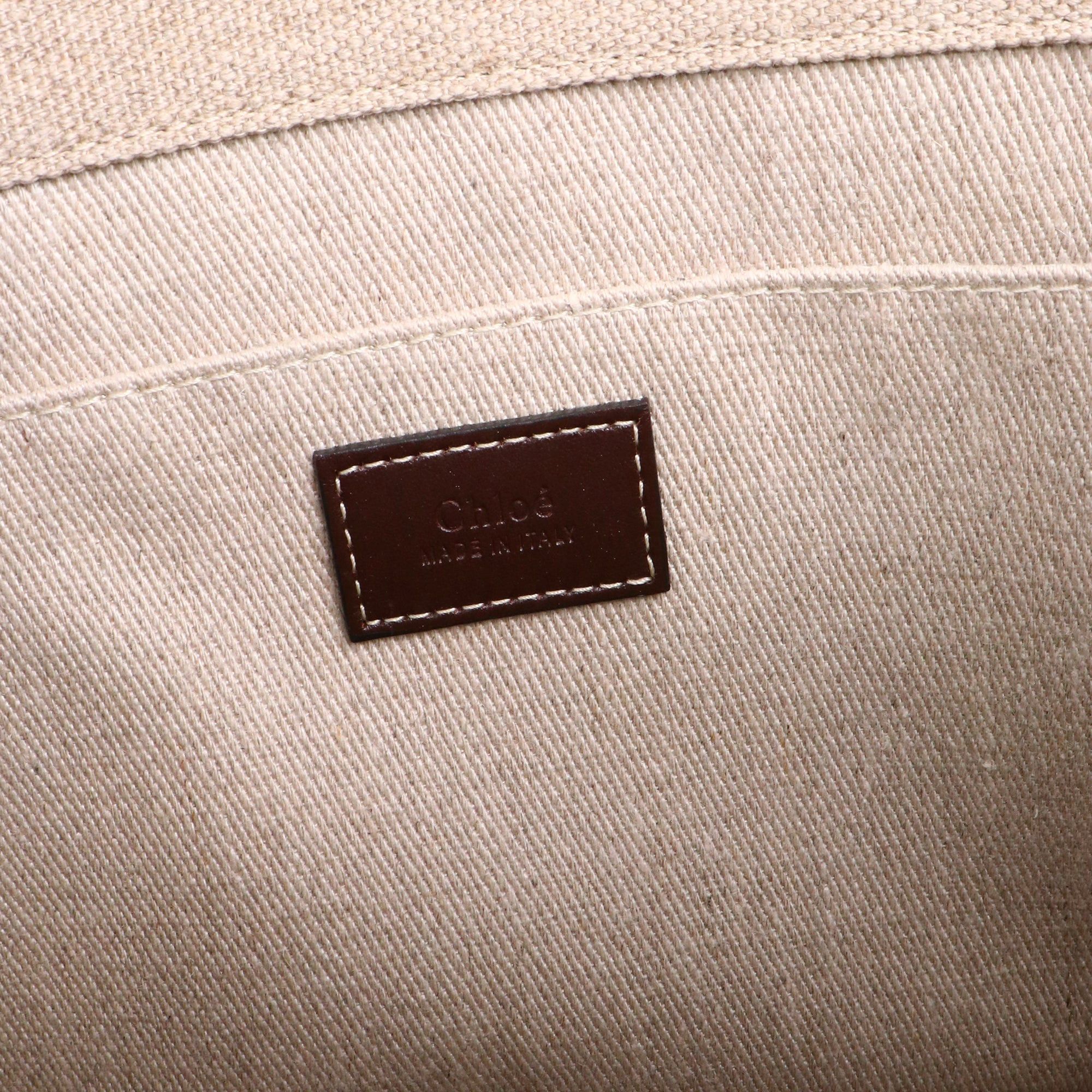 Chloe CHLOÉ - Woody Chloé shopping bag in beige and orange canvas Size ONE SIZE - 7 Thumbnail