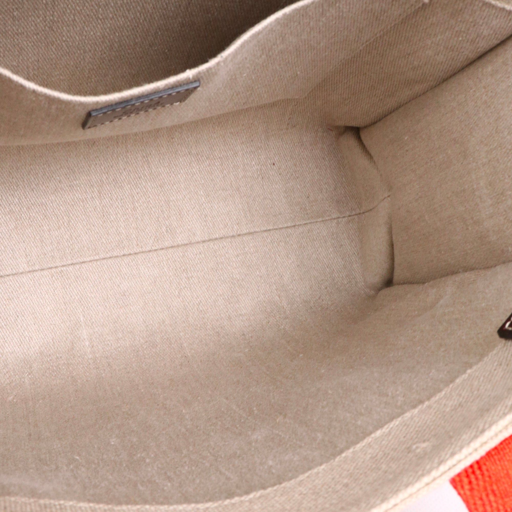 Chloe CHLOÉ - Woody Chloé shopping bag in beige and orange canvas Size ONE SIZE - 6 Thumbnail