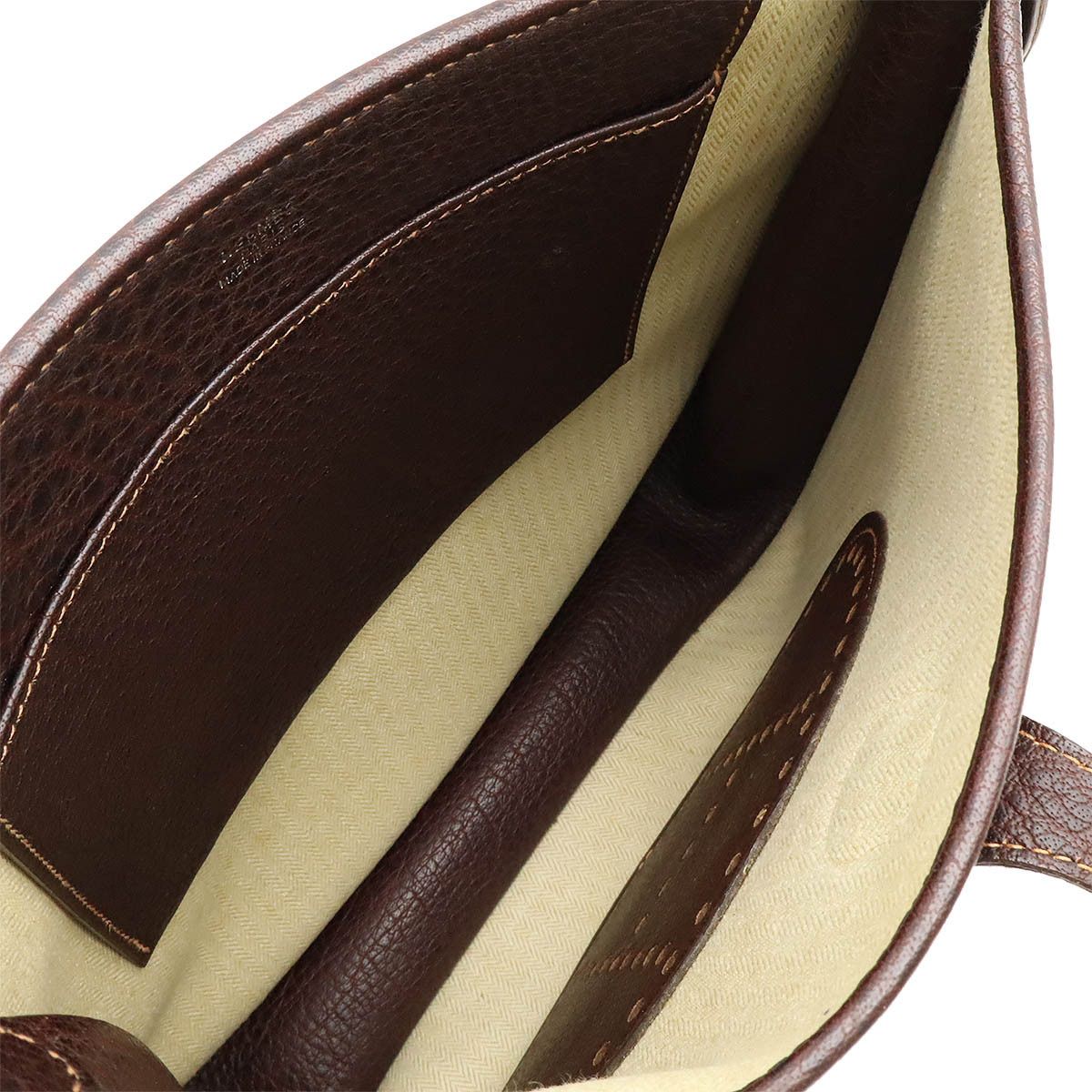 Hermes Hermes Hermes Evelyne I PM Shoulder Bag Dark Brown Leather Crossbody Bag in Very Good Condition Size ONE SIZE - 6 Thumbnail