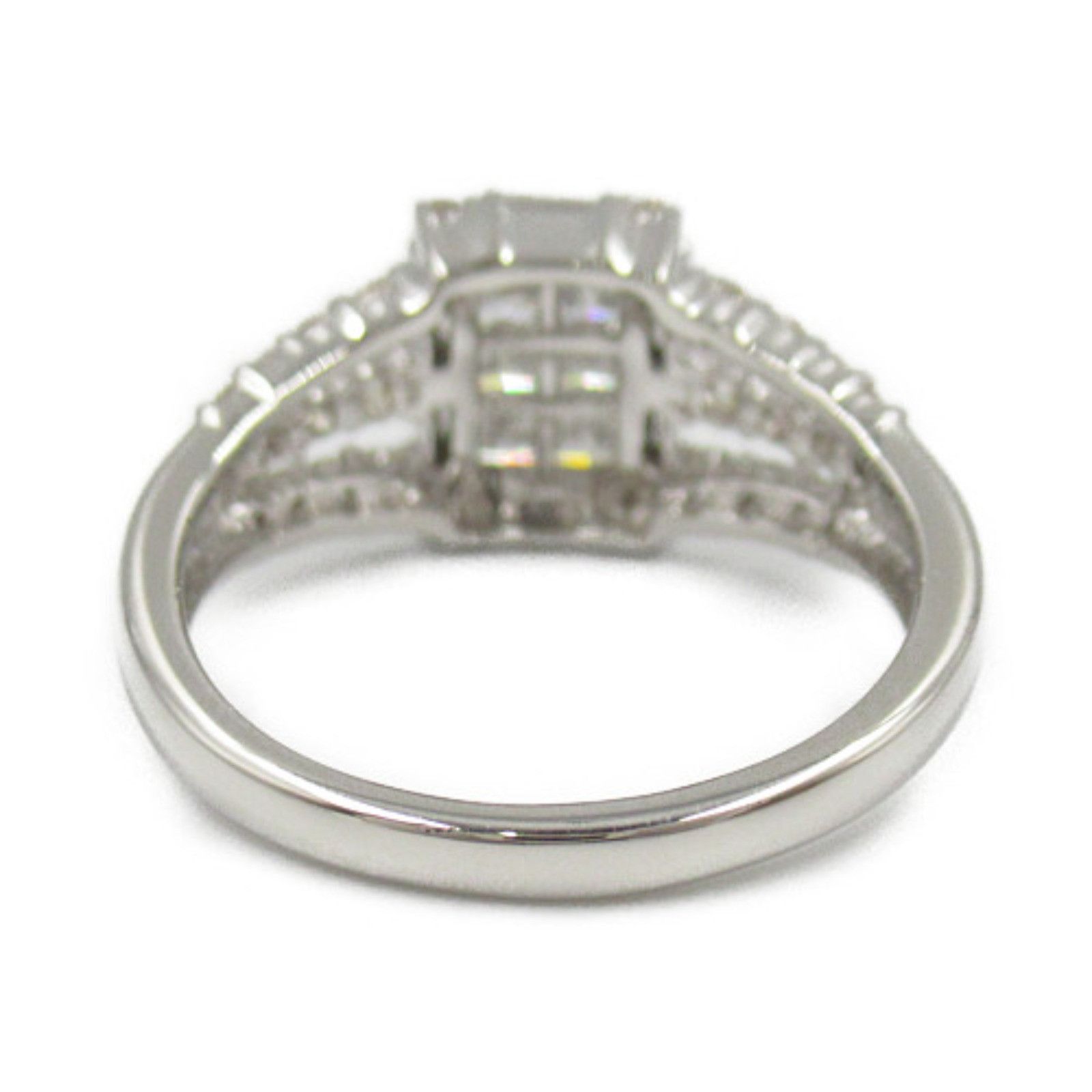 Other Other Platinum Diamond Ring Metal Ring in Great Condition Size ONE SIZE - 3 Thumbnail