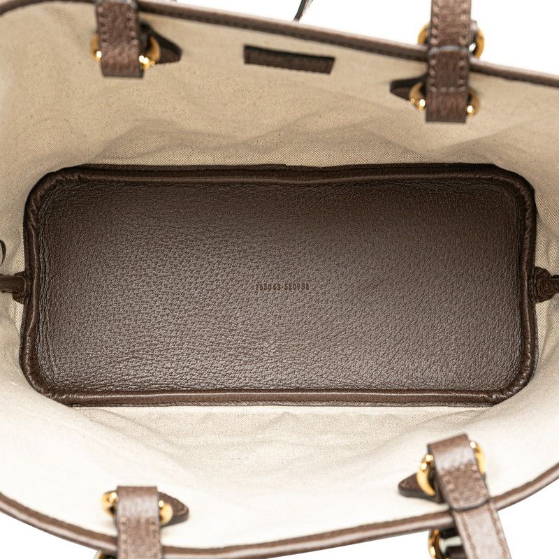 Gucci Gucci Gucci GG Supreme Tote Shoulder Bag Beige Brown Canvas Tote Bag 765043 in Great Condition Size ONE SIZE - 5 Thumbnail