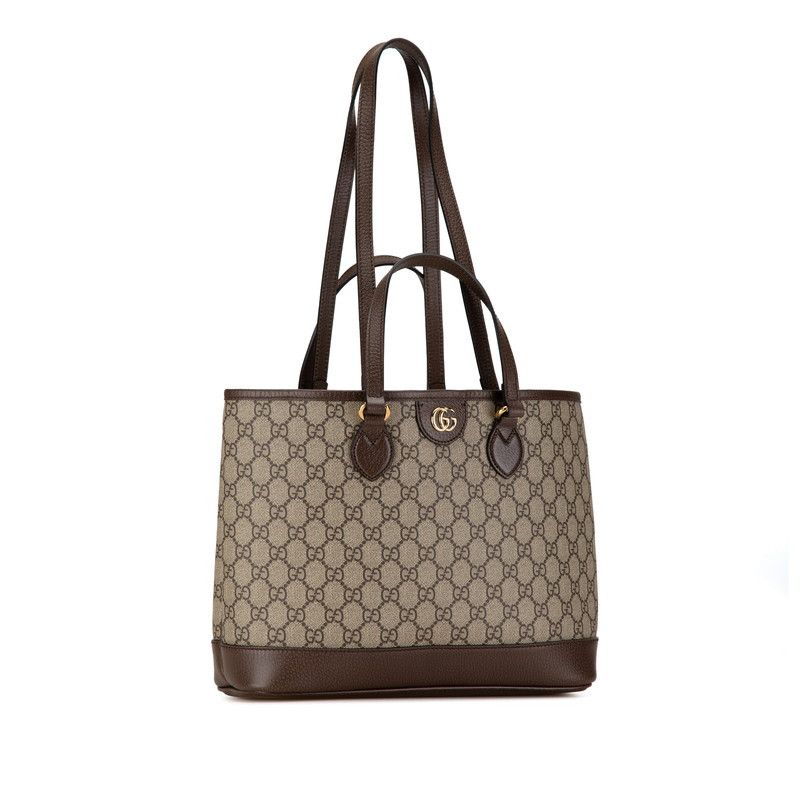 Gucci Gucci Gucci GG Supreme Tote Shoulder Bag Beige Brown Canvas Tote Bag 765043 in Great Condition Size ONE SIZE - 2 Thumbnail