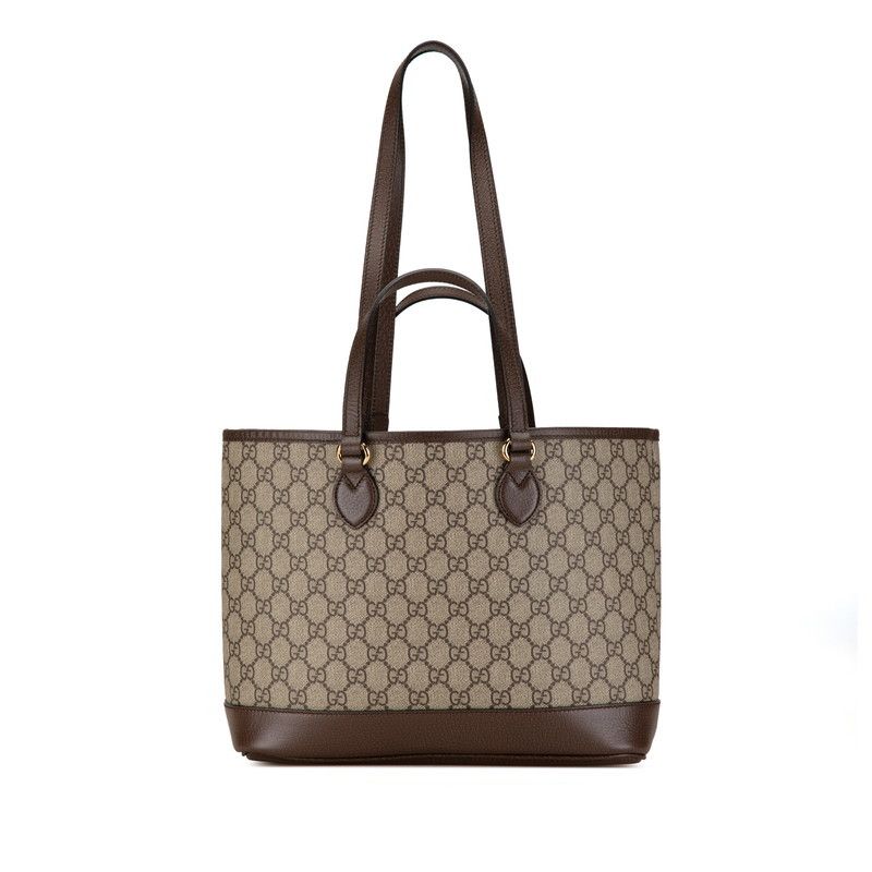 Gucci Gucci Gucci GG Supreme Tote Shoulder Bag Beige Brown Canvas Tote Bag 765043 in Great Condition Size ONE SIZE - 3 Thumbnail