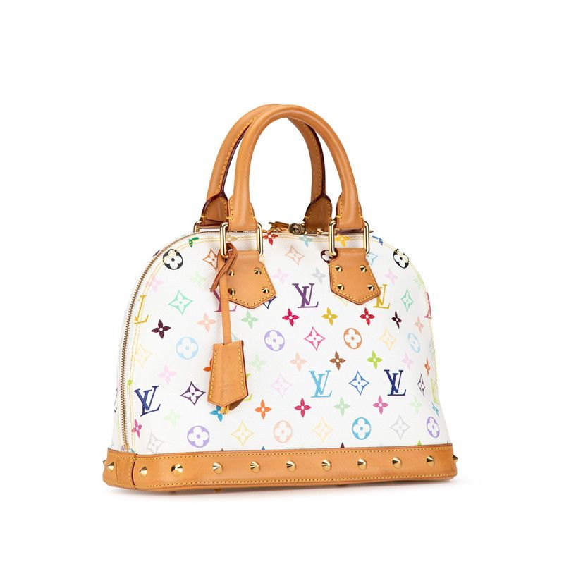 Louis Vuitton Louis Vuitton Louis Vuitton Monogram Alma PM Handbag White Brown Canvas Handbag M40443 in Very Good Condition Size ONE SIZE - 2 Thumbnail