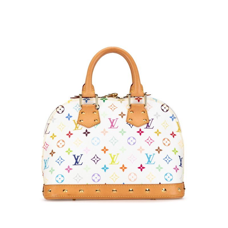 Louis Vuitton Louis Vuitton Louis Vuitton Monogram Alma PM Handbag White Brown Canvas Handbag M40443 in Very Good Condition Size ONE SIZE - 3 Thumbnail