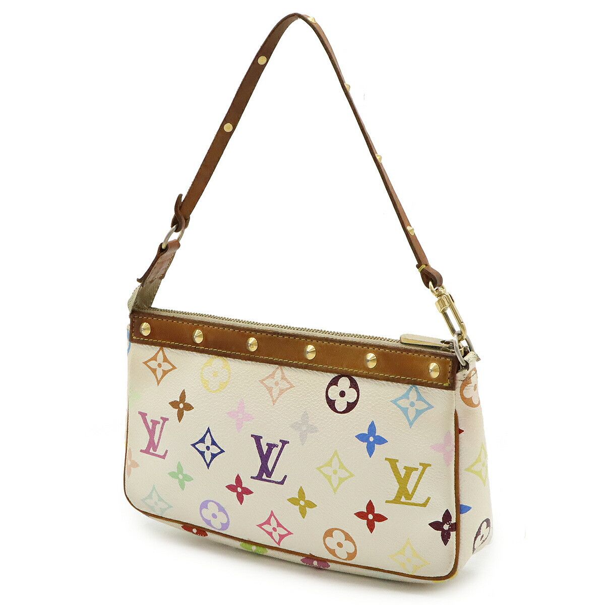 Louis Vuitton Louis Vuitton Louis Vuitton Monogram Multicolor Pochette M92649 Canvas Clutch Bag M92649 in Good Condition Size ONE SIZE - 2 Thumbnail