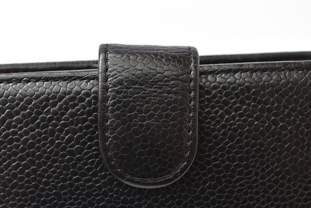 Chanel Chanel Chanel Caviar Skin Vintage Wallet Black Leather Short Wallet 2408m19-ch in Very Good Condition Size ONE SIZE - 5 Thumbnail