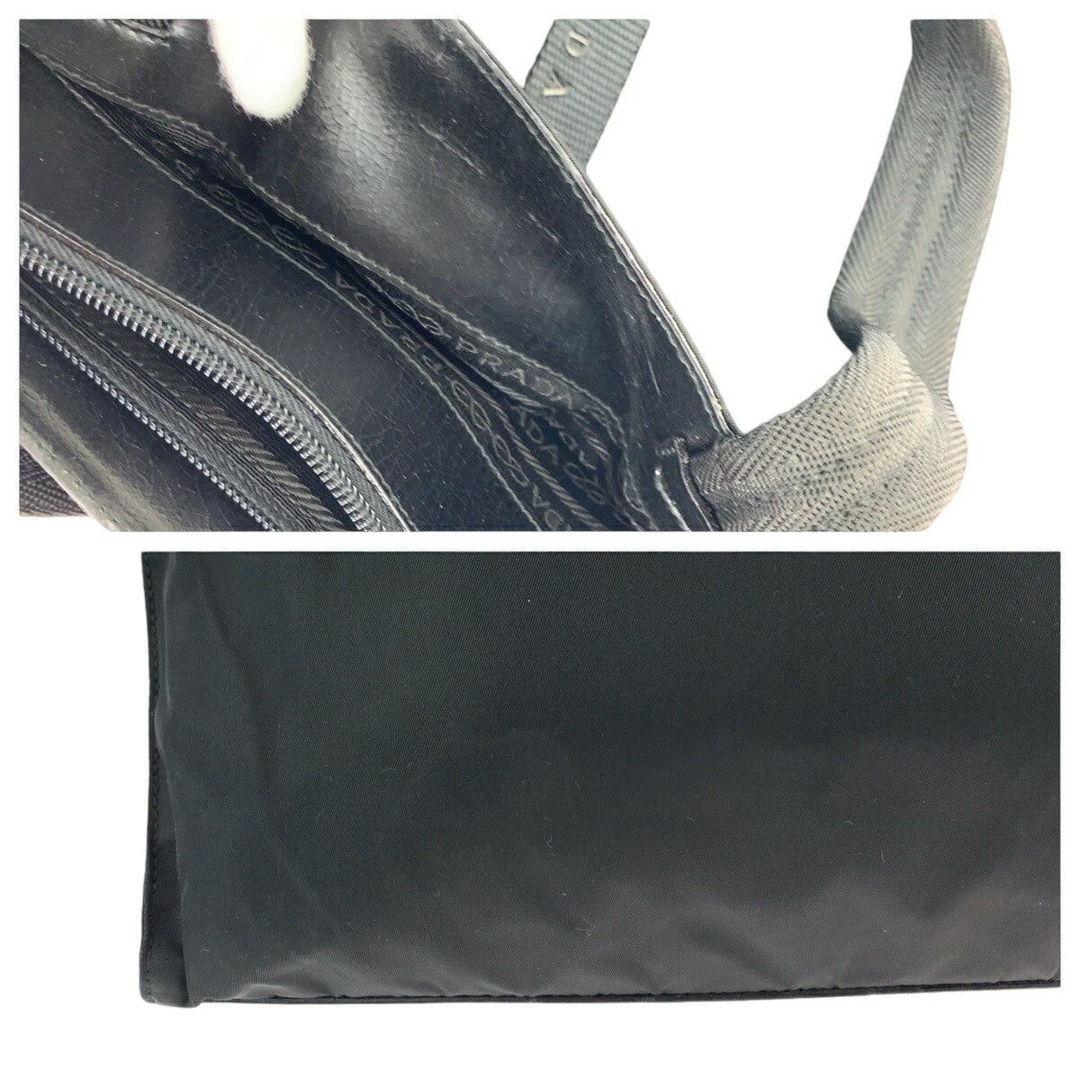 Prada Prada Prada Nylon Tessuto Black Tote Shoulder Bag Canvas Tote Bag 408572 in Very Good Condition Size ONE SIZE - 6 Thumbnail