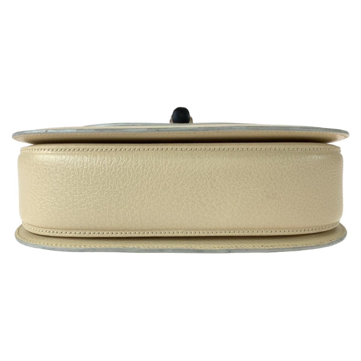 Gucci Gucci Gucci Bamboo Leather Handbag Off-White Beige Leather Handbag 0009260633 in Great Condition Size ONE SIZE - 10 Thumbnail