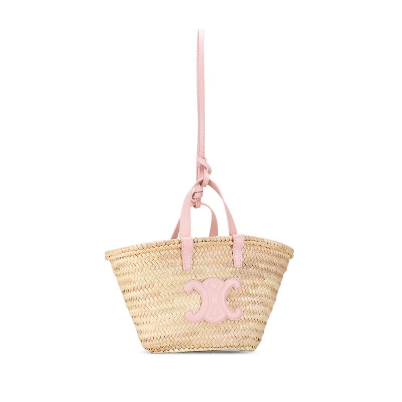 Celine Celine Celine Raffia Leather Triomphe Classic 2WAY Bag Natural Material Handbag in Very Good Condition Size ONE SIZE - 2 Thumbnail