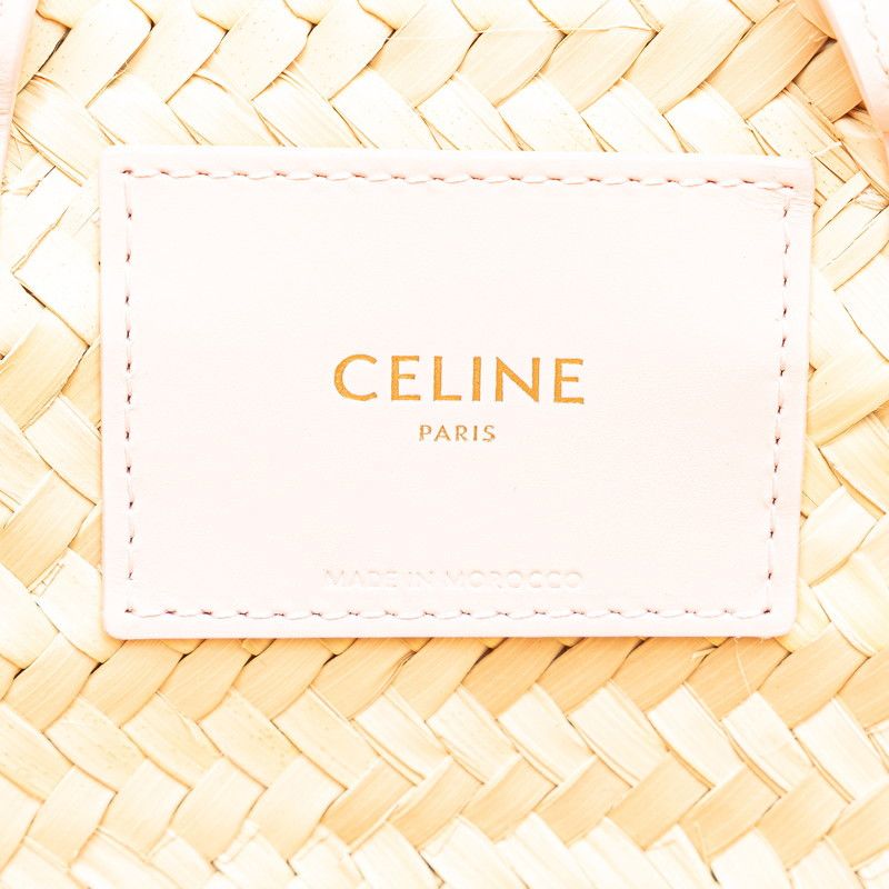 Celine Celine Celine Raffia Leather Triomphe Classic 2WAY Bag Natural Material Handbag in Very Good Condition Size ONE SIZE - 6 Thumbnail